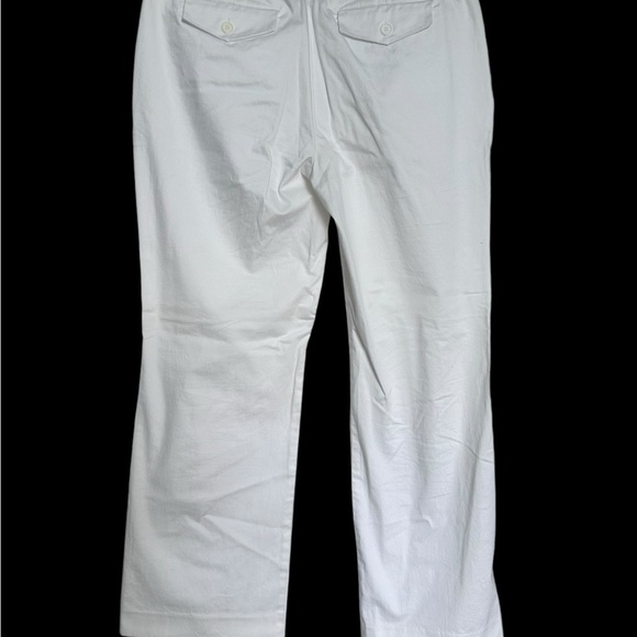 New York & Company Stretch White Cotton Spandex Straight Leg Pants Size 4 - Picture 2 of 5